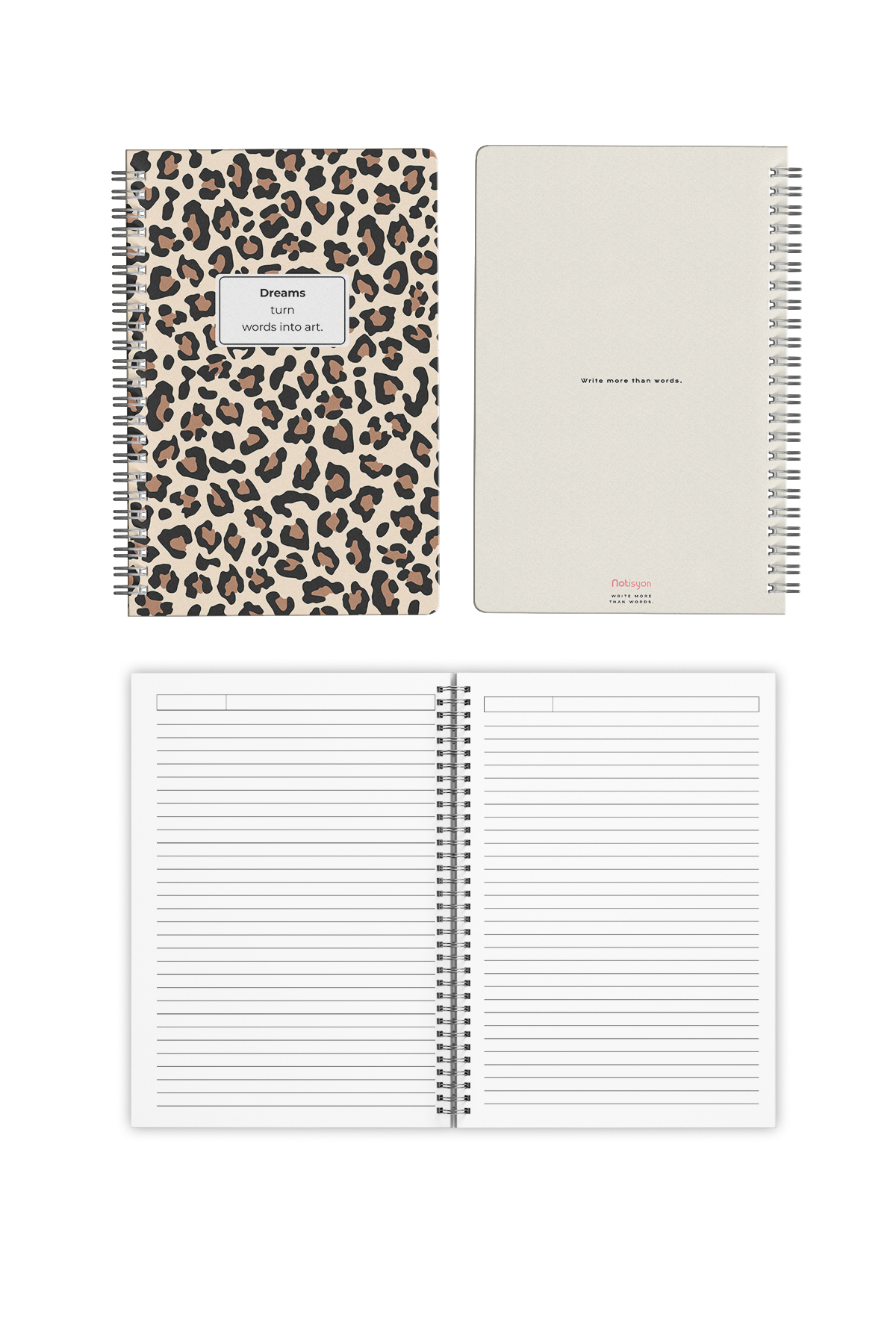 A5 Spiralli Okul Defteri 120 Sayfa 4’lü Set, 2 Çizgili - 2 Kareli Defter, Notebook, Ders Programlı