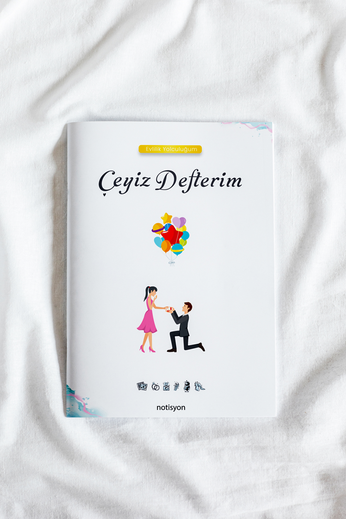 Çeyiz Defteri, Düğün Planlayıcı, Çeyiz Listesi, Çeyiz, Söz, Nişan, Kına, Balayı Planlayıcı, 28 Sayfa
