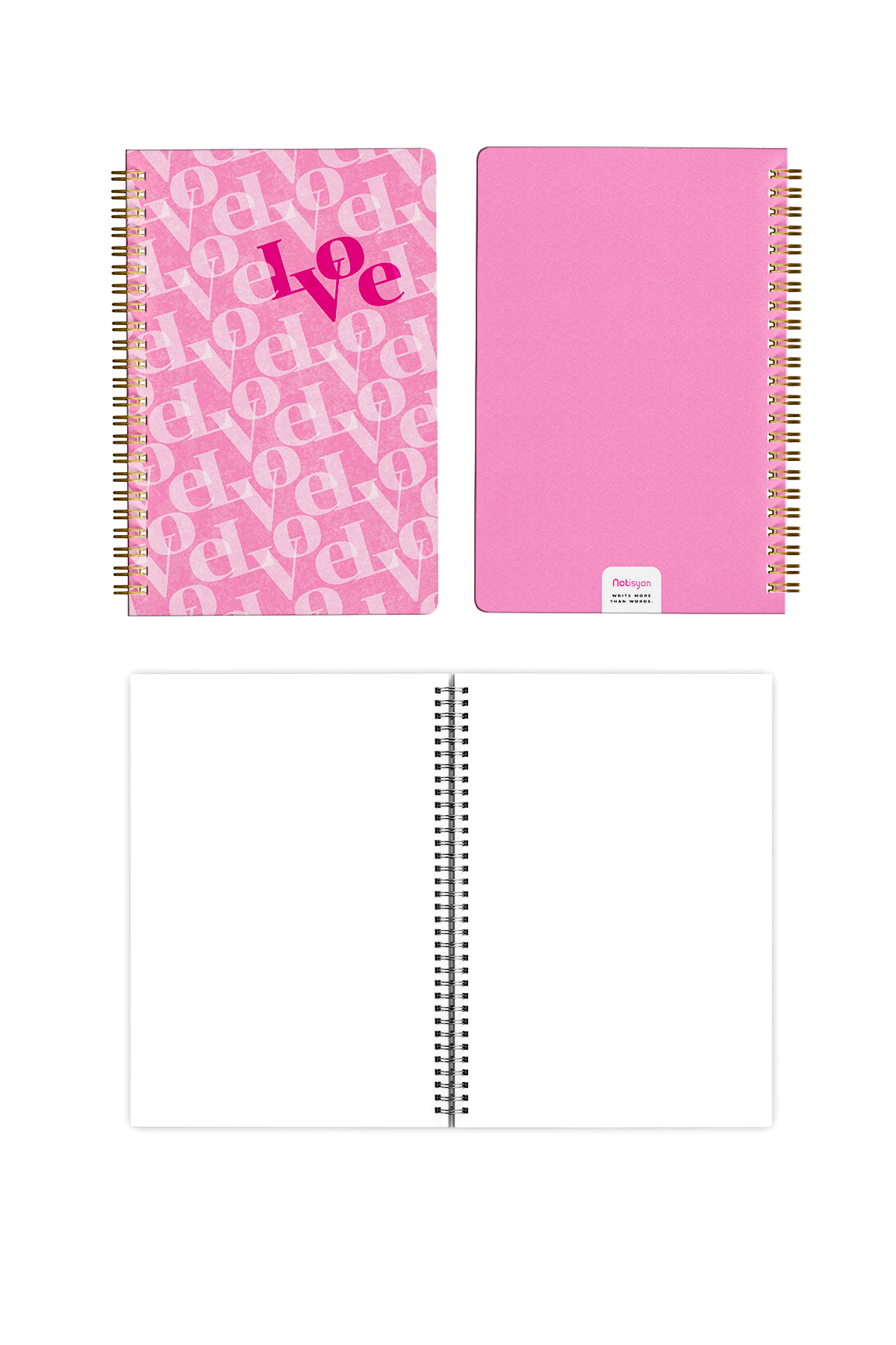 A5 Spiralli Karton Kapak 2’li Set 1 Çizgili-1 Çizgisiz Okul Defteri, 148 Sayfa, Mandalalı, Kurdela Konsept