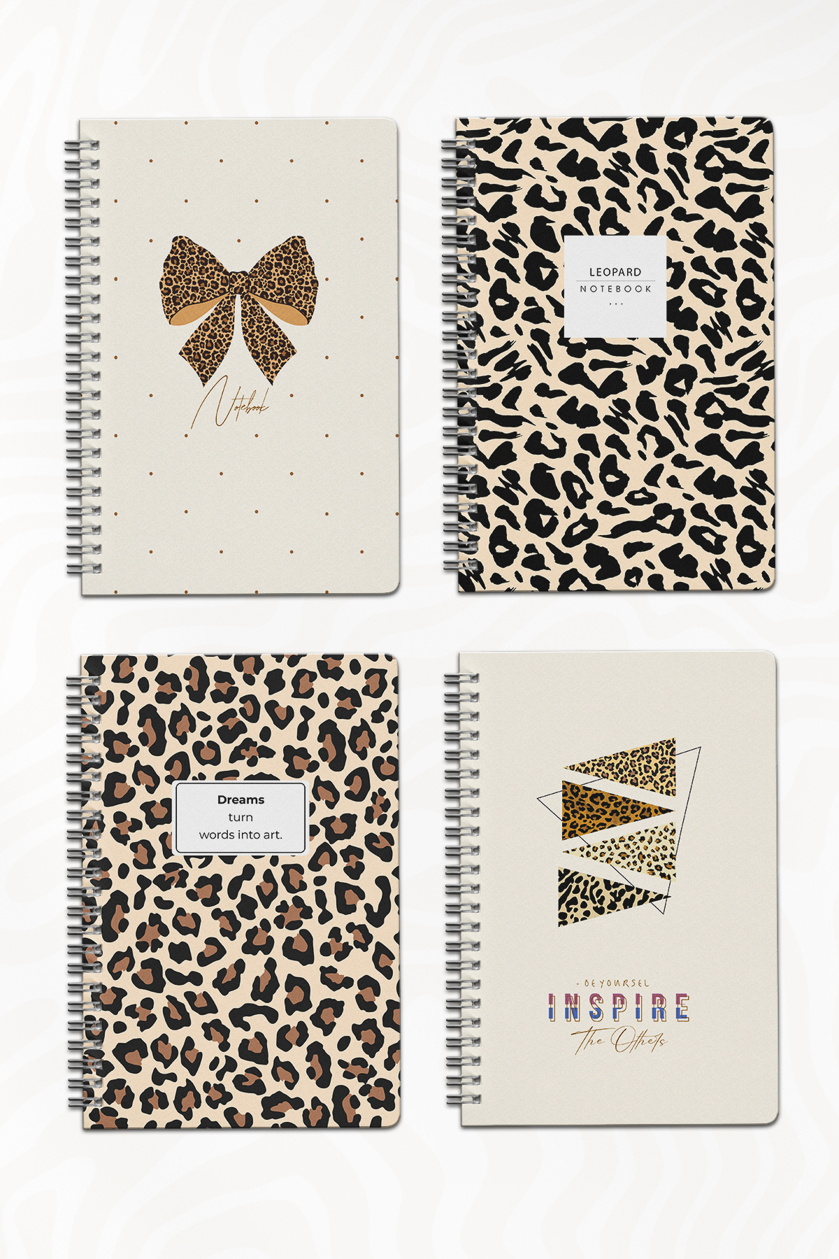 A5 Spiralli Okul Defteri 120 Sayfa 4’lü Set, 2 Çizgili - 2 Kareli Defter, Notebook, Ders Programlı